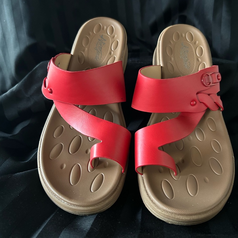 Red Strappy Sandals